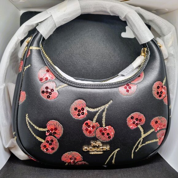 Coach Carmen Shoulder Bag with Cherry Print - Picture 2 of 6